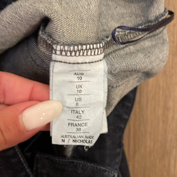 EUC NICHOLAS Blue Flare Wide Leg & High Waisted Jeans - Picture 5 of 7